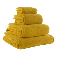 Полотенце банное горчичного цвета из коллекции Essential, 70х140 см, Tkano