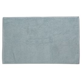 Коврик для ванной ворсовый из чесаного хлопка голубого цвета из коллекции Essential, 50х80 см, Tkano