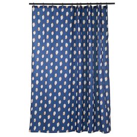 Штора для ванной темно-синего цвета с принтом Sun Spots  из коллекции Wild, 180х200 см, Tkano