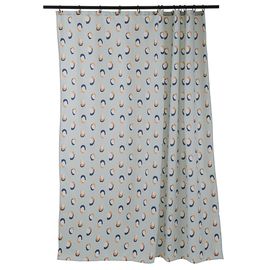 Штора для ванной мятного цвета с принтом Sun Spots  из коллекции Wild, 180х200 см, Tkano