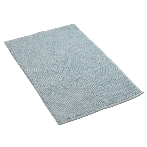 Коврик для ванной ворсовый из чесаного хлопка голубого цвета из коллекции Essential, 50х80 см, Tkano, изображение 2