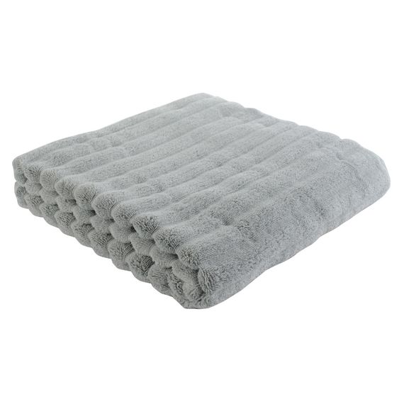 Полотенце банное Waves серого цвета из коллекции Essential, 70х140 см, Tkano