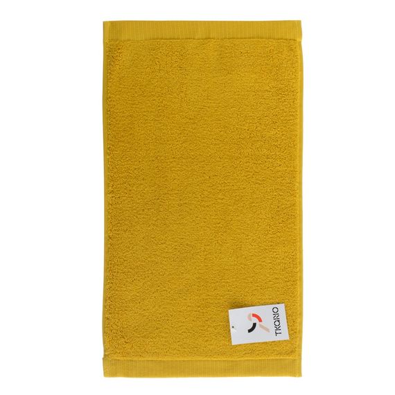 Полотенце для лица горчичного цвета из коллекции Essential, 30х50 см, Tkano, изображение 3