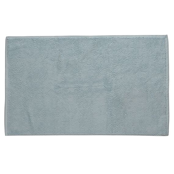 Коврик для ванной ворсовый из чесаного хлопка голубого цвета из коллекции Essential, 50х80 см, Tkano