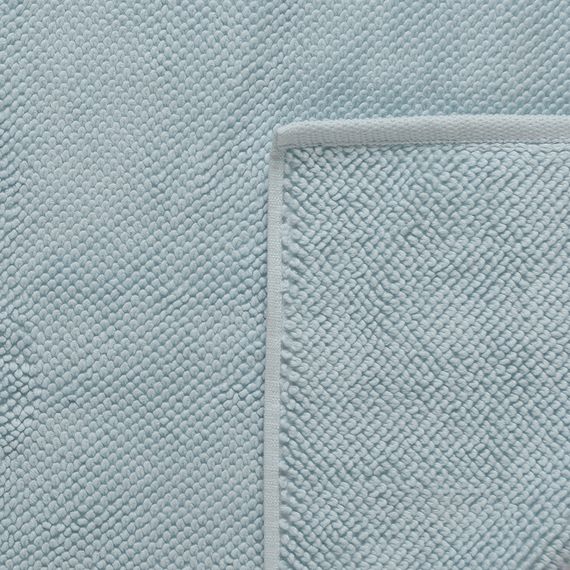 Коврик для ванной ворсовый из чесаного хлопка голубого цвета из коллекции Essential, 50х80 см, Tkano, изображение 6