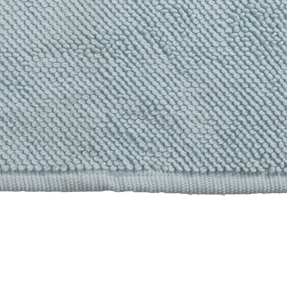 Коврик для ванной ворсовый из чесаного хлопка голубого цвета из коллекции Essential, 50х80 см, Tkano, изображение 4