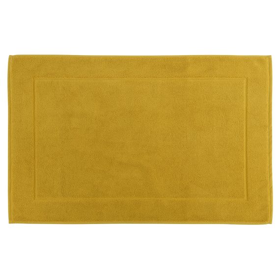 Коврик для ванной горчичного цвета из коллекции Essential, 50х80 см, Tkano