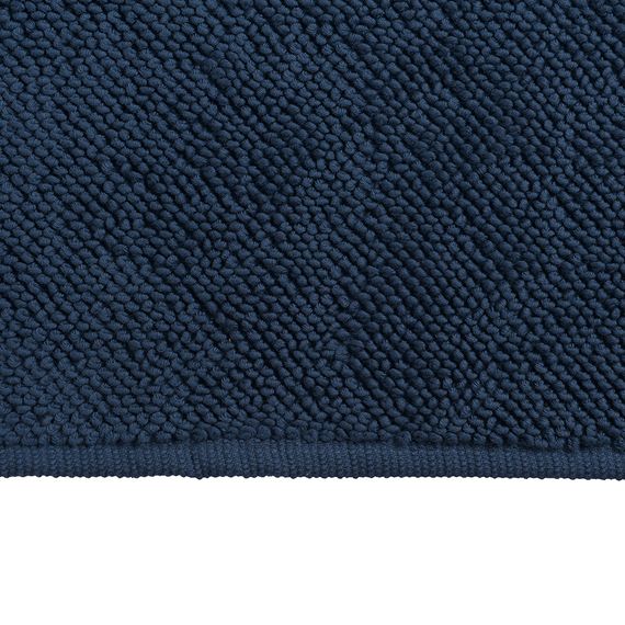 Коврик для ванной ворсовый из чесаного хлопка темно-синего цвета из коллекции Essential, 50х80 см, Tkano, изображение 7