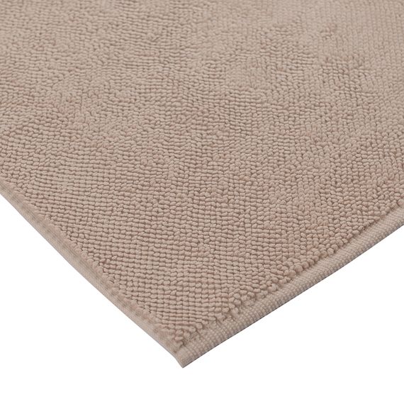 Коврик для ванной ворсовый из чесаного хлопка бежевого цвета из коллекции Essential, 50х80 см, Tkano, изображение 6