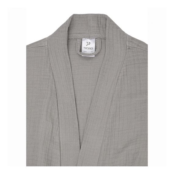 Халат из многослойного муслина серого цвета из коллекции Essential, размер L, Tkano, изображение 10