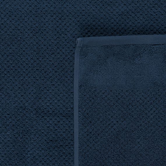 Полотенце для рук фактурное темно-синего цвета из коллекции Essential, 50х90 см, Tkano, изображение 7