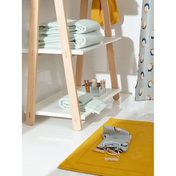 Штора для ванной мятного цвета с принтом Sun Spots  из коллекции Wild, 180х200 см, Tkano, изображение 2