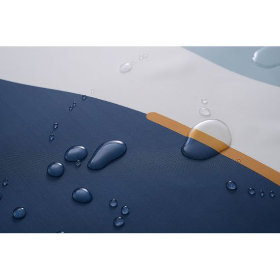 Штора для ванной синего цвета с авторским принтом из коллекции Freak Fruit, 180х200 см, Tkano, изображение 6