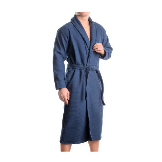 Халат банный темно-синего цвета Essential S/M, Tkano, изображение 4