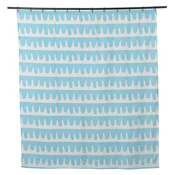 Штора для ванной Popple голубого цвета Cuts&Pieces, 180х200 см, Tkano, изображение 4