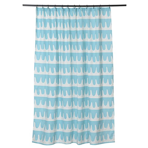 Штора для ванной Popple голубого цвета Cuts&Pieces, 180х200 см, Tkano, изображение 5