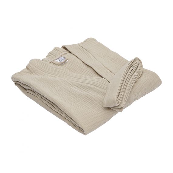 Халат из многослойного муслина бежевого цвета из коллекции Essential, размер L, Tkano, изображение 12