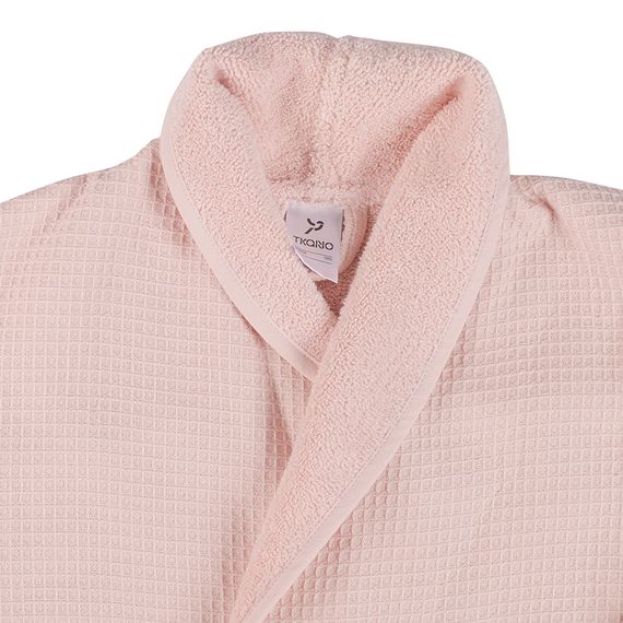 Халат банный из чесаного хлопка цвета пыльной розы из коллекции Essential, L, Tkano, изображение 8