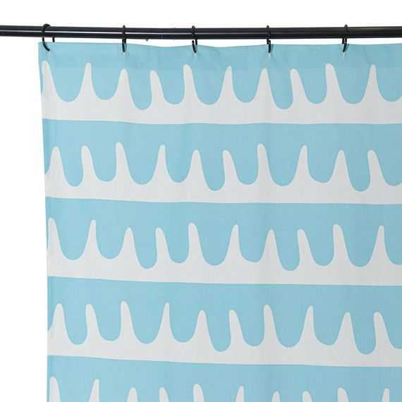 Штора для ванной Popple голубого цвета Cuts&Pieces, 180х200 см, Tkano, изображение 6