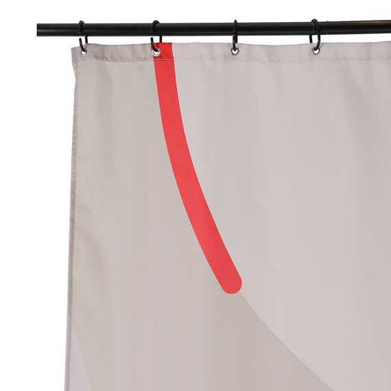 Штора для ванной бежевого цвета с авторским принтом из коллекции Freak Fruit, 180х200 см, Tkano, изображение 5