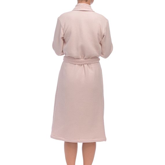 Халат банный из чесаного хлопка цвета пыльной розы из коллекции Essential, L, Tkano, изображение 6