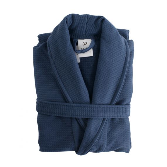 Халат банный темно-синего цвета Essential S/M, Tkano