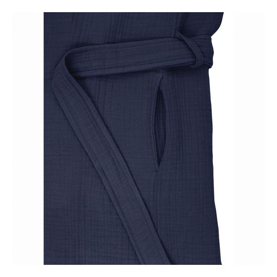 Халат из многослойного муслина темно-синего цвета из коллекции Essential, размер S, Tkano, изображение 10