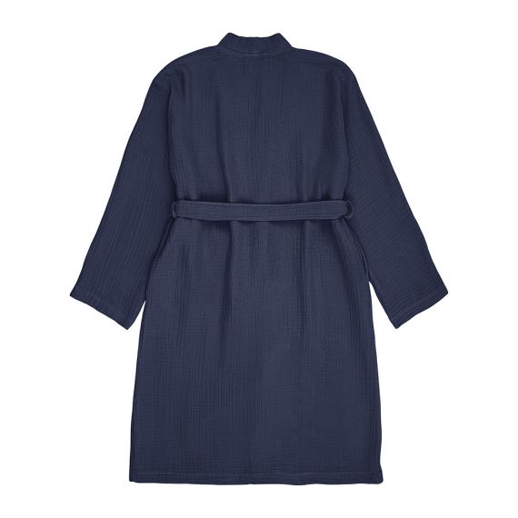 Халат из многослойного муслина темно-синего цвета из коллекции Essential, размер M, Tkano, изображение 6