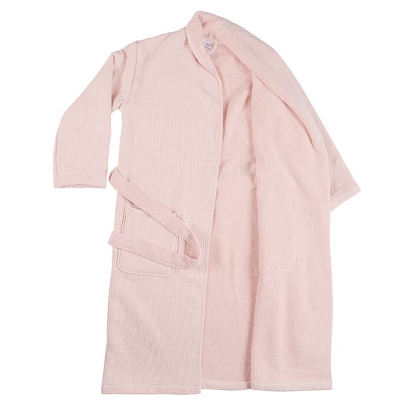 Халат банный из чесаного хлопка цвета пыльной розы из коллекции Essential, M, Tkano, изображение 7