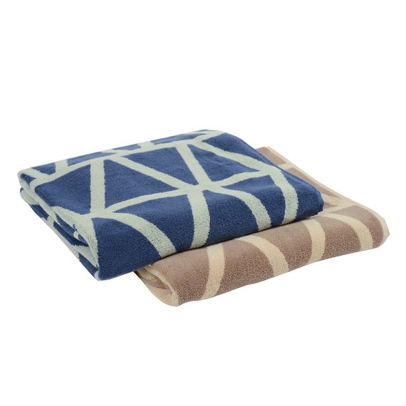 Полотенце жаккардовое банное с авторским дизайном Geometry, коричнево-бежевое Wild, 70х140 см, Tkano, изображение 5