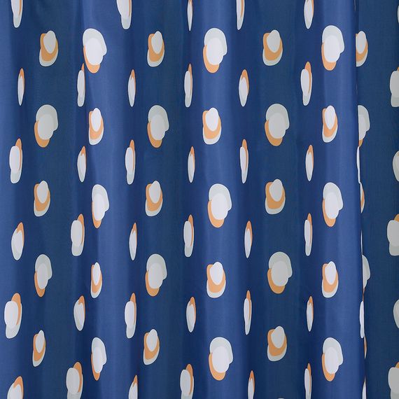 Штора для ванной темно-синего цвета с принтом Sun Spots  из коллекции Wild, 180х200 см, Tkano, изображение 4