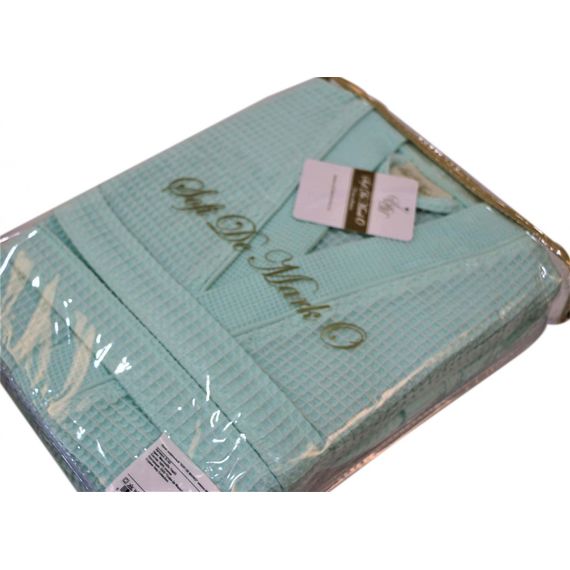 Халат вафельный кимоно, коллекция NEVA,  размер S, цвет ментол, Sofi de Marko, изображение 2