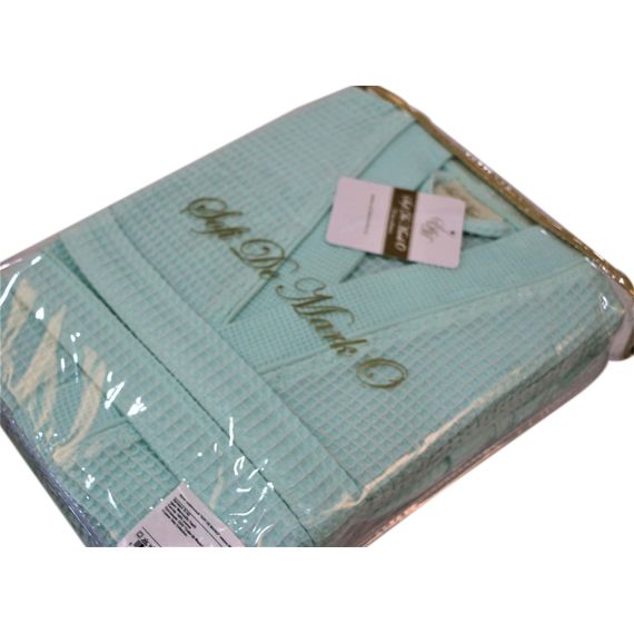 Халат вафельный кимоно, коллекция NEVA,  размер L, цвет ментол, Sofi de Marko, изображение 2